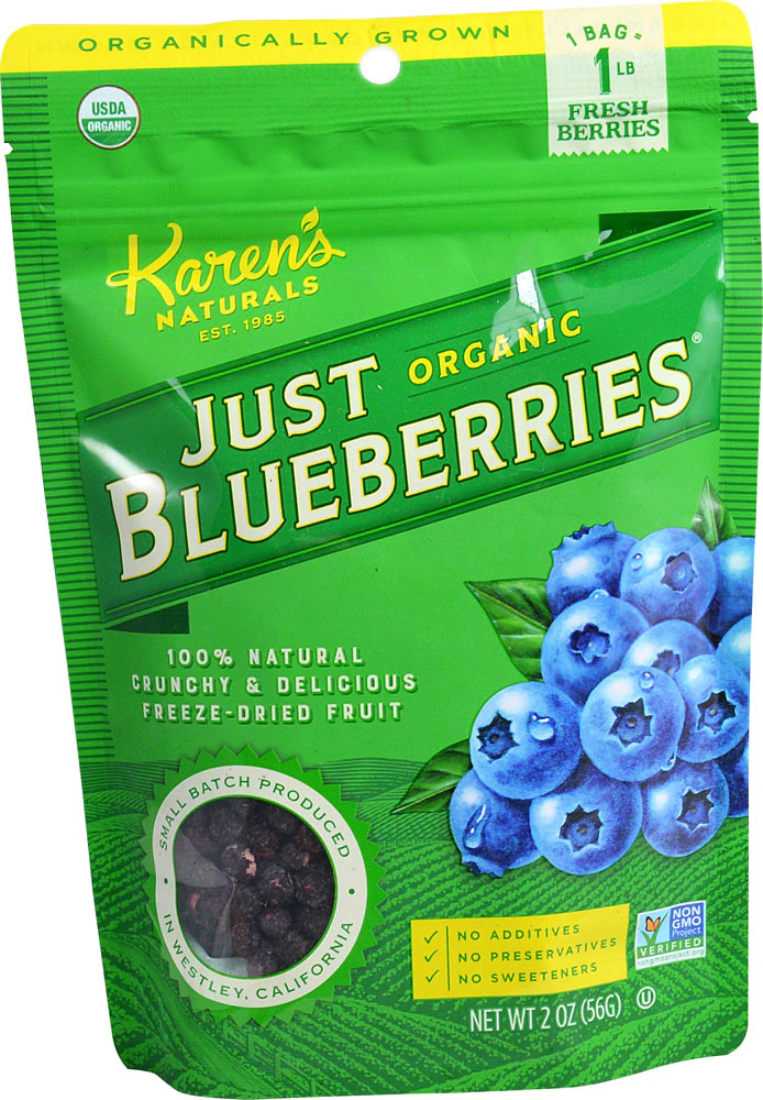 Karen's Naturals Organic Just Blueberries -- 2 oz