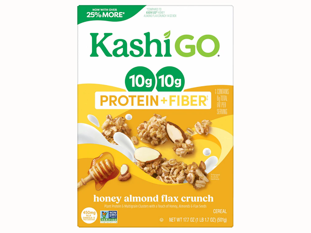 Kashi GO Protein & Fiber Cereal Honey Almond Flax Crunch -- 17.7 oz