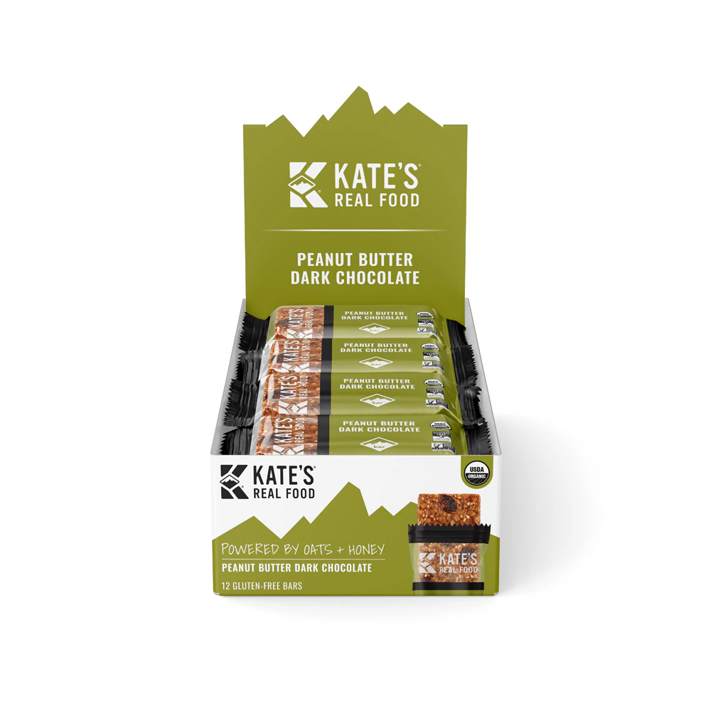 Kate's Real Food Organic Energy Bar Peanut Butter Dark Chocolate -- 12 Bars