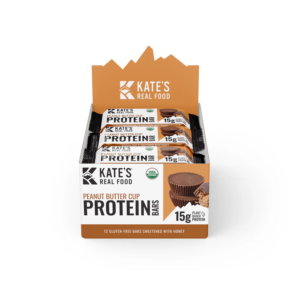 Kate's Real Food Organic Protein Bar Peanut Butter Cup -- 12 Bars