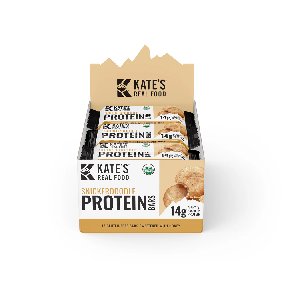 Kate's Real Food Organic Protein Bar Snickerdoodle -- 12 Bars