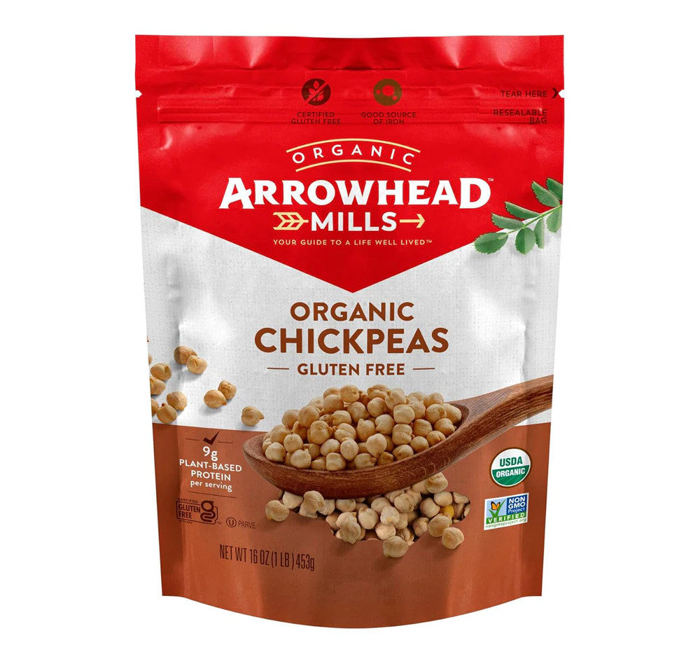 Arrowhead Mills Gluten Free Organic Chickpeas -- 16 oz