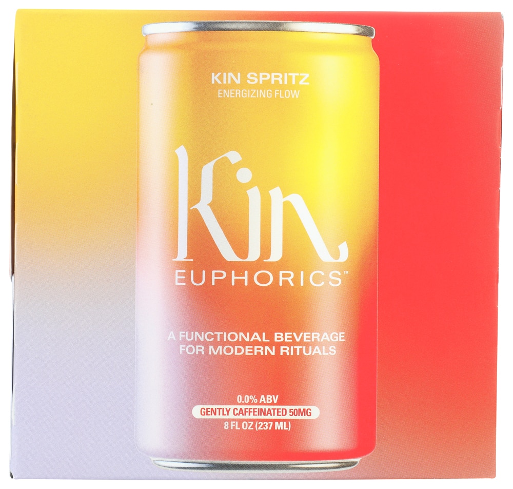 Kin Euphorics Non-Alcoholic Functional Beverage Kin Spritz -- 4 Cans / 8 fl oz Each