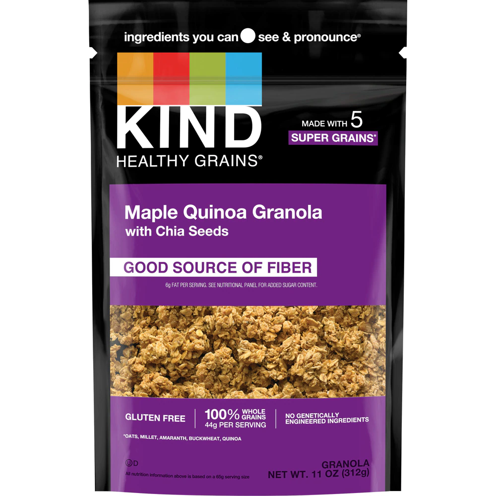 KIND Gluten Free Healthy Grains Granola Clusters Maple Quinoa with Chia Seeds -- 11 oz
