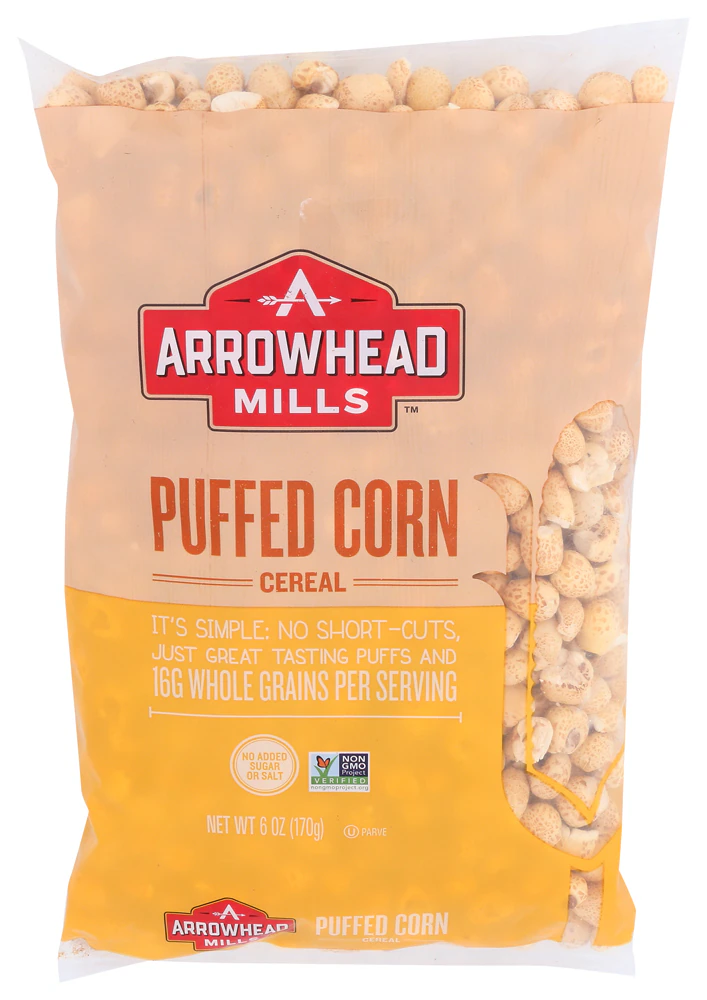 Arrowhead Mills Whole Grain Puffed Corn Cereal -- 6 oz