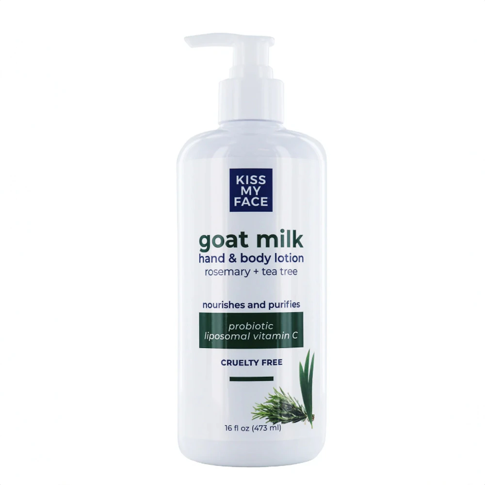 Kiss My Face Goat Milk Hand & Body Lotion - Rosemary + Tea Tree -- 16 fl oz