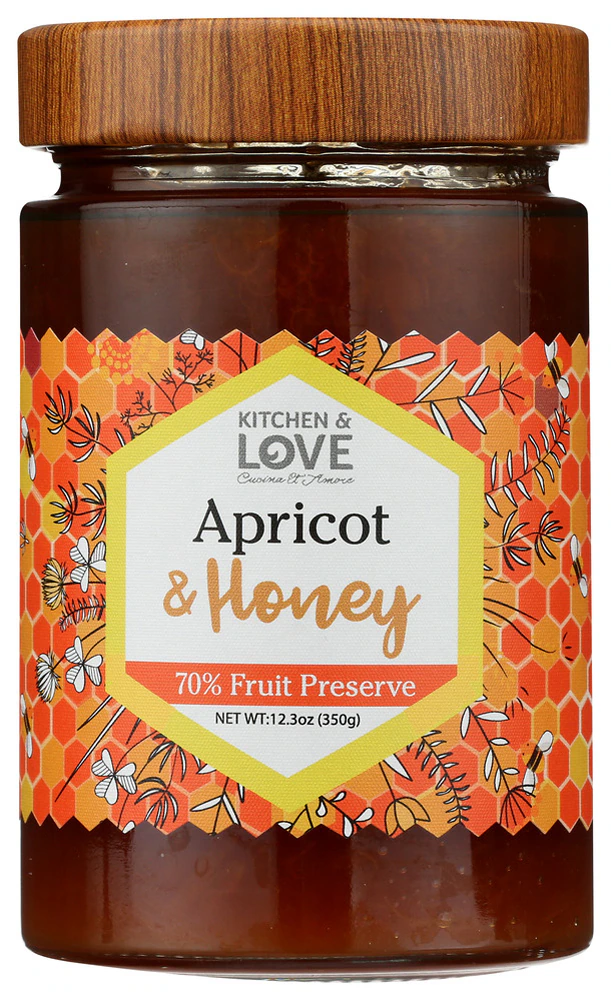 Kitchen & Love Preserves Apricot & Honey -- 12.3 oz