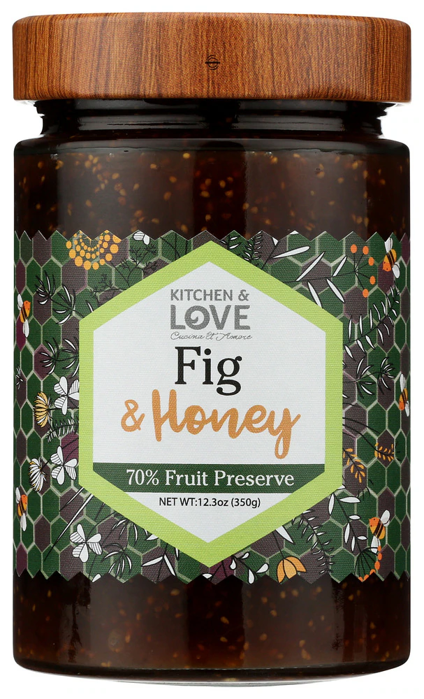 Kitchen & Love Preserves Fig & Honey -- 12.3 oz