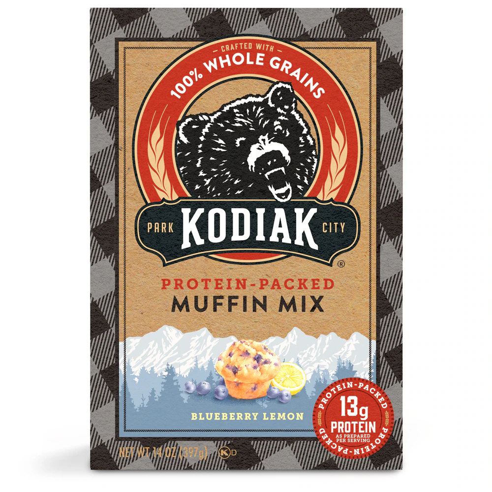 Kodiak Cakes Protein Packed Muffin Mix Blueberry Lemon -- 14 oz