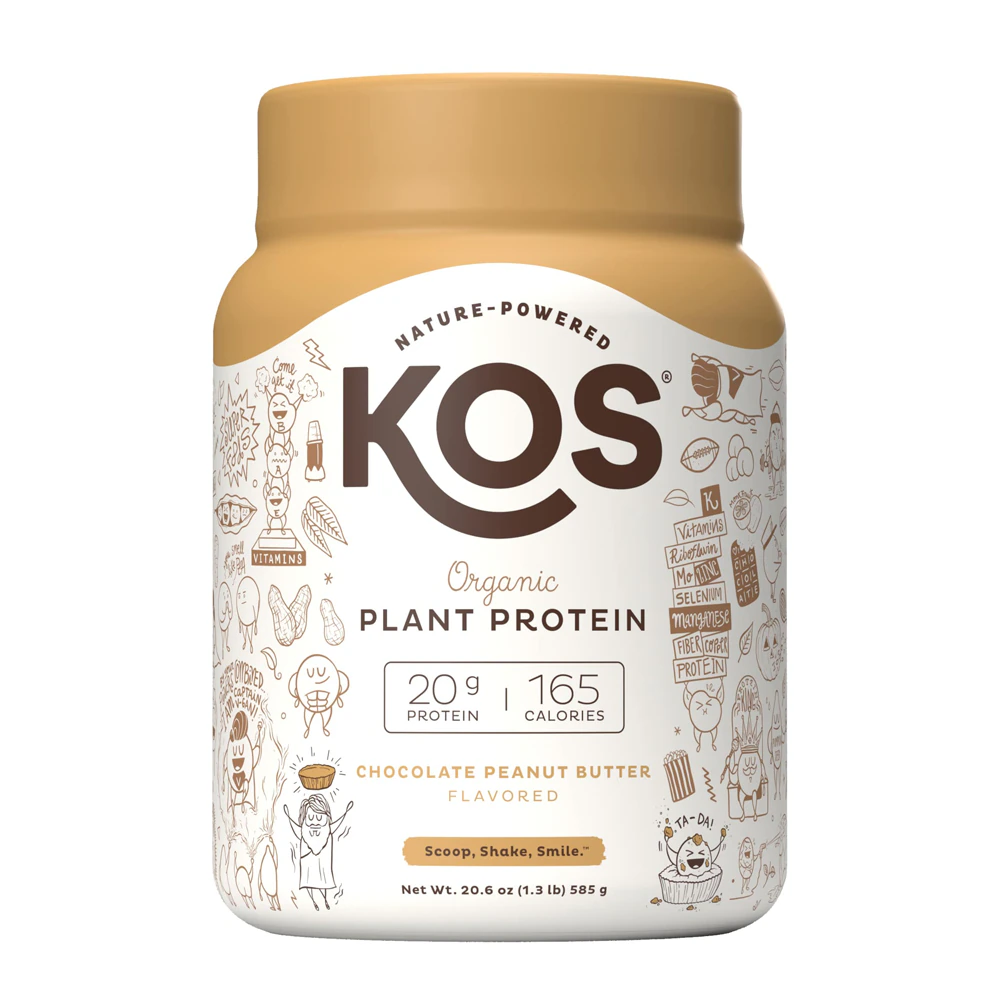 KOS Organic Plant Protein Powder Chocolate Peanut Butter -- 20.56 oz