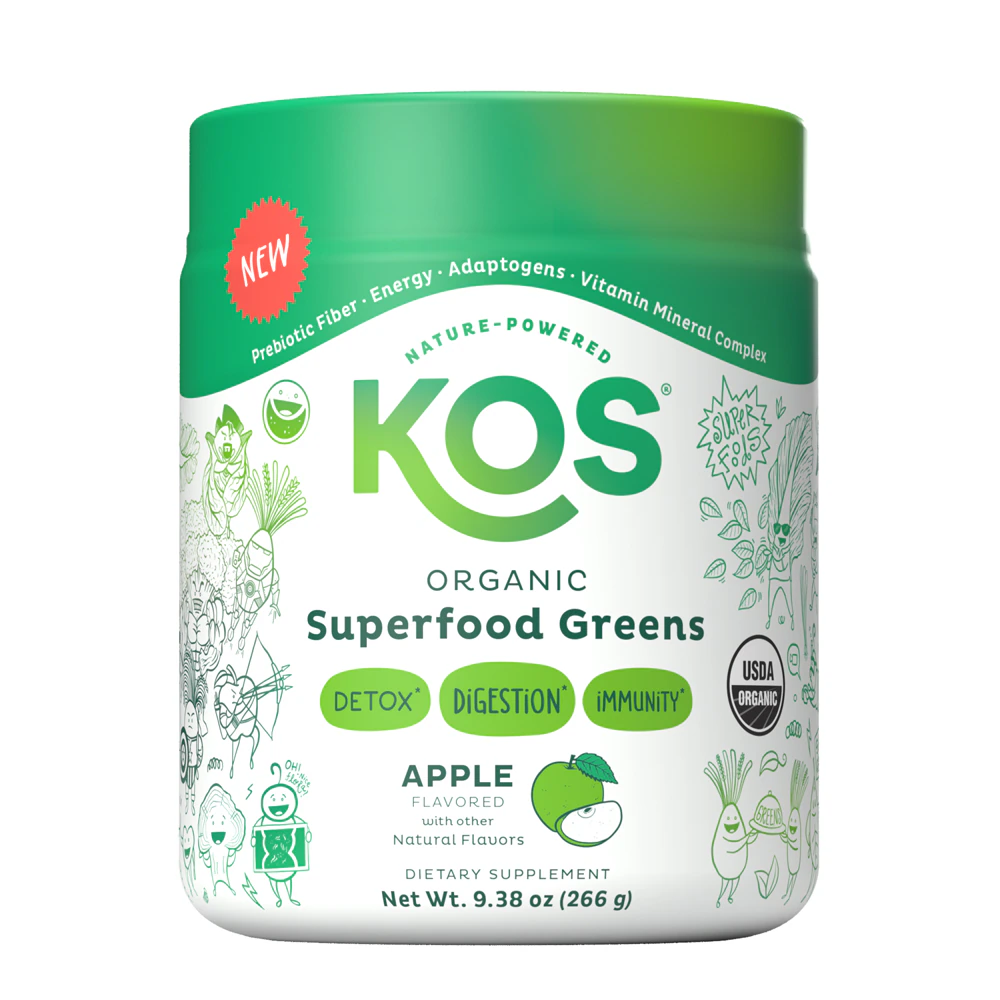 KOS Organic Superfood Greens for Detox Digestion & Immunity Apple -- 9.38 oz