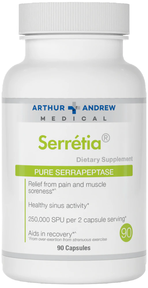 Arthur Andrew Medical Inc. Serretia Pure Serrapeptase -- 250000 SPU - 90 Capsules