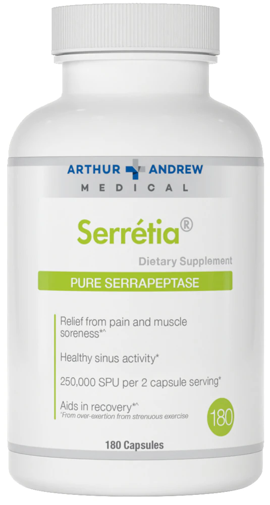 Arthur Andrew Medical Inc. Serretia Pure Serrapeptase -- 250000 SPU - 180 Capsules