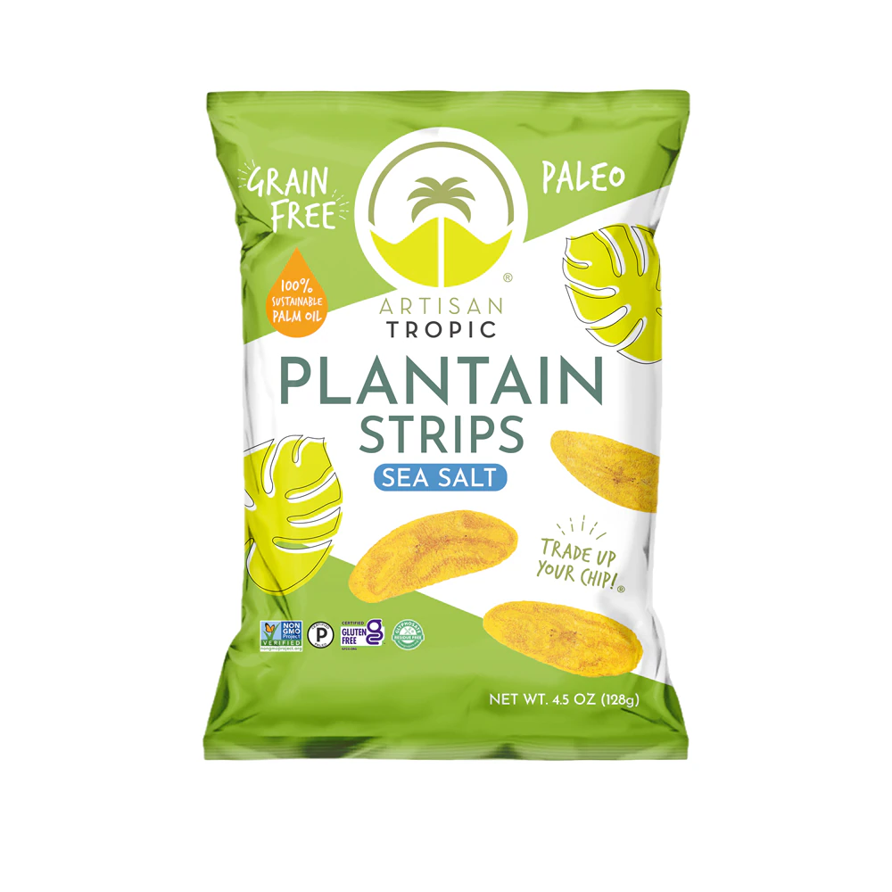 Artisan Tropic Grain Free Plantain Strips Sea Salt -- 4.5 oz