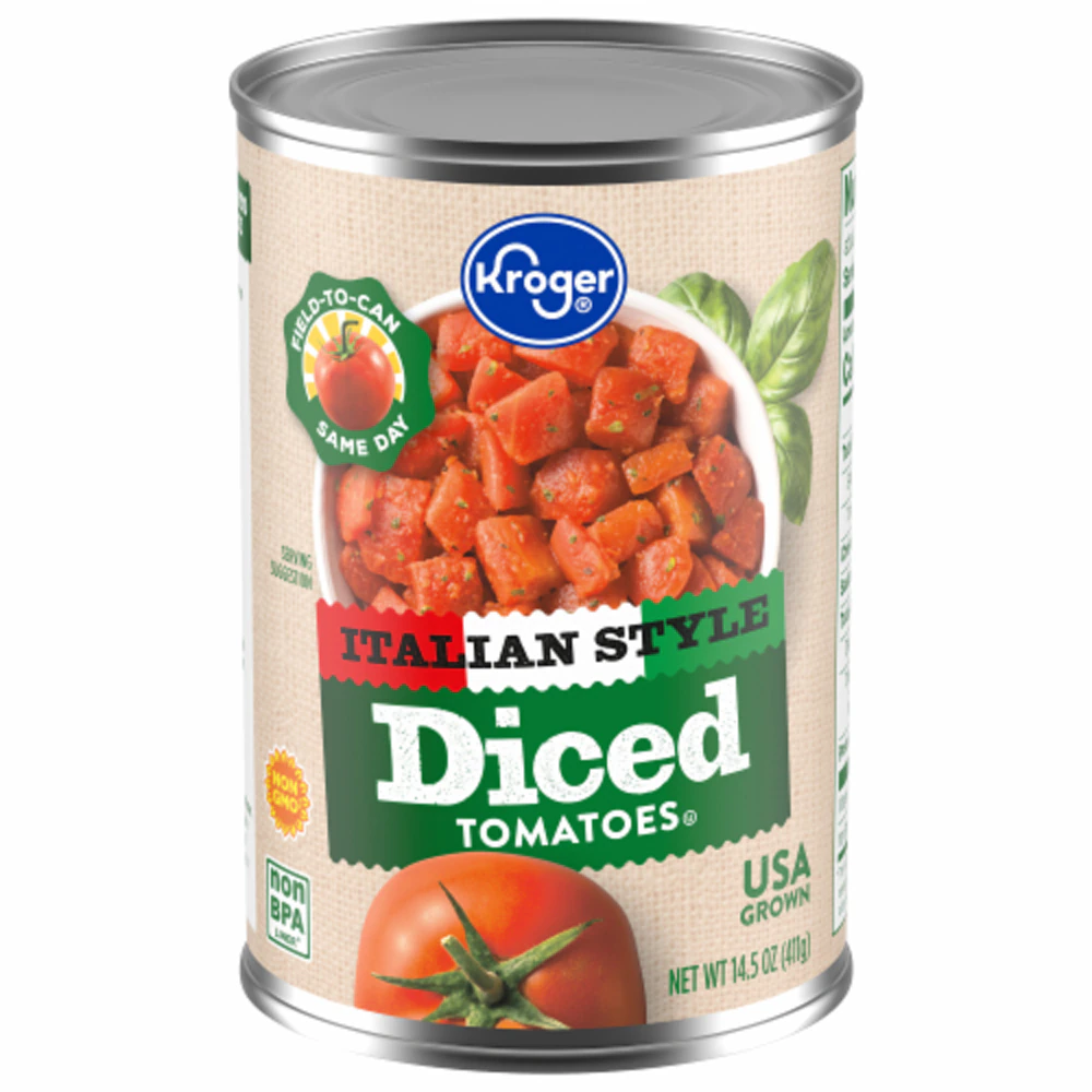 Kroger Italian Style Diced Tomatoes -- 14.5 oz