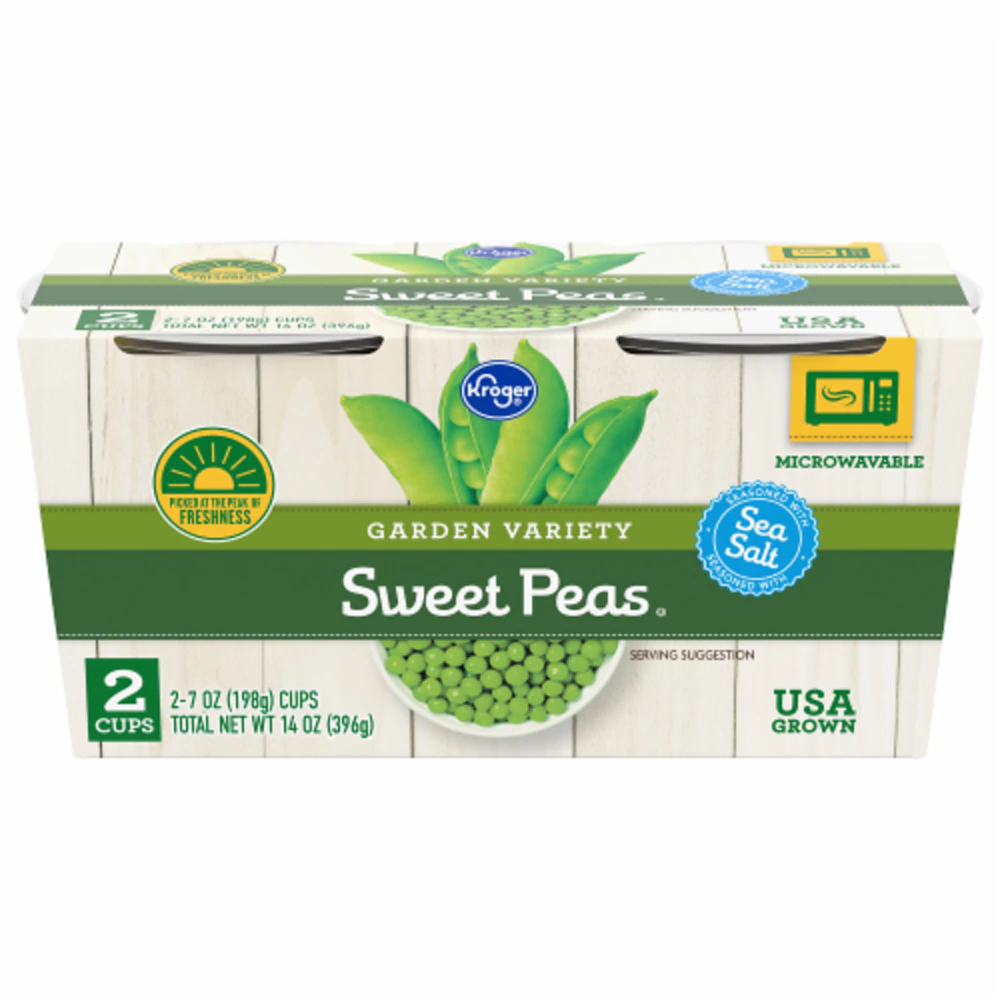 Kroger Low Sodium Sweet Peas -- 2 Cups