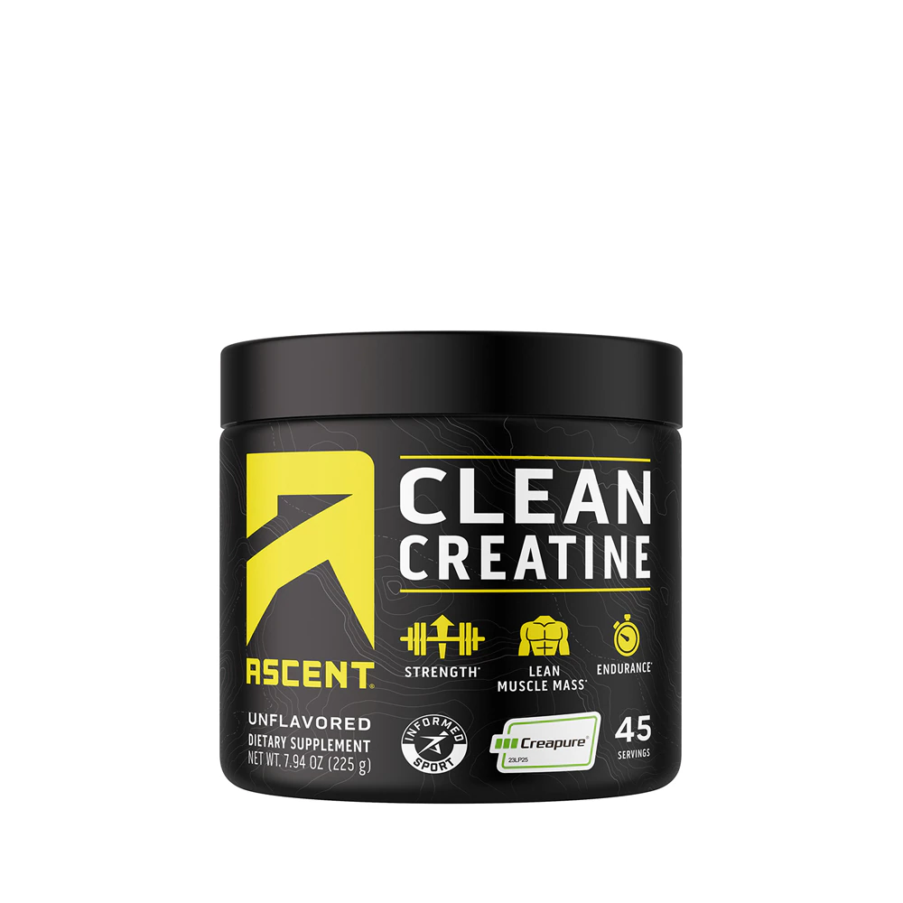 Ascent Clean Creatine - Informed Sport Certified Unflavored -- 45 Servings