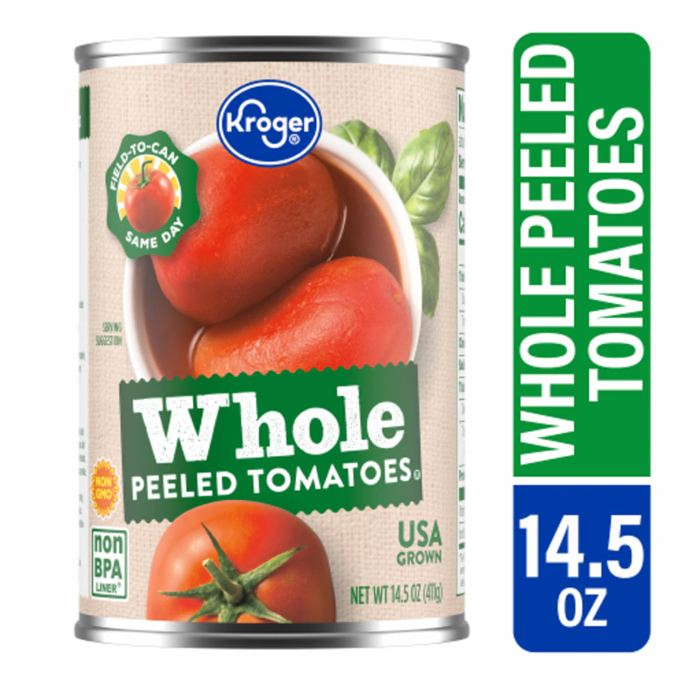 Kroger Whole Peeled Tomatoes -- 14.5 oz