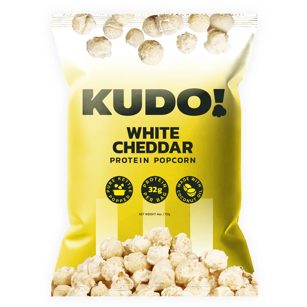 KUDO Protein Popcorn White Cheddar -- 4 oz