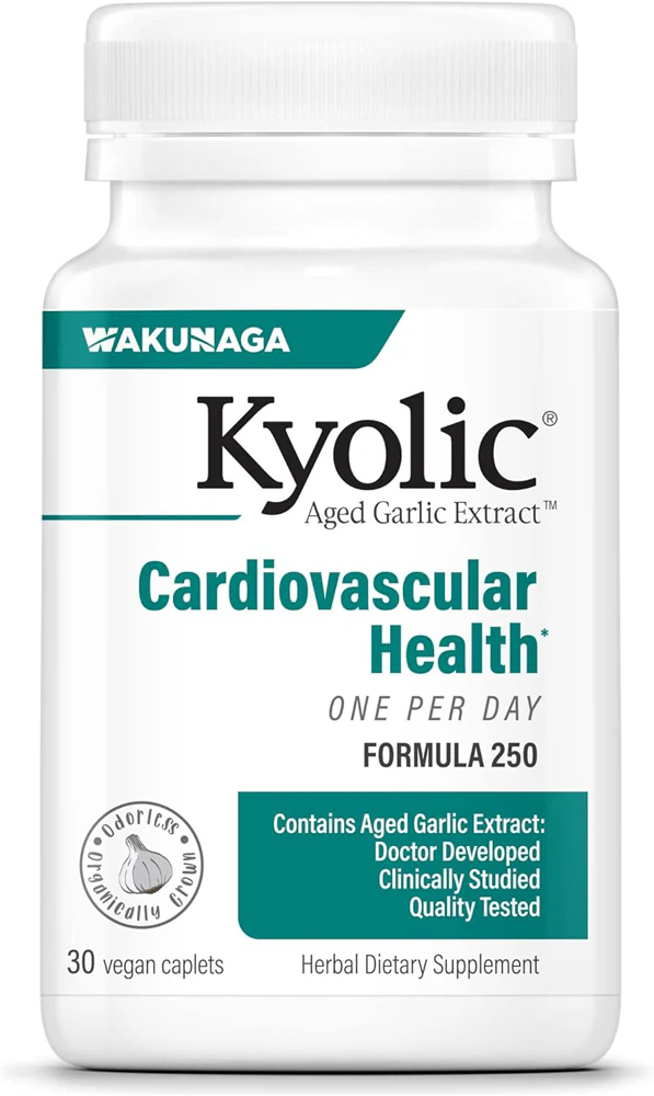 Kyolic Aged Garlic Extract Cardiovascular Health One Per Day Formula 250 -- 30 Vegan Caplets
