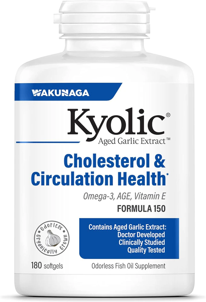 Kyolic Aged Garlic Extract? Omega 3 Cholesterol & Circulation -- 180 Softgels