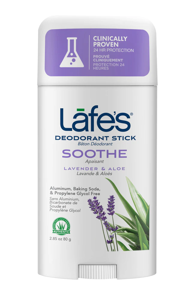 Lafe's Natural Deodorant Stick Soothe - Lavender & Aloe -- 2.85 oz