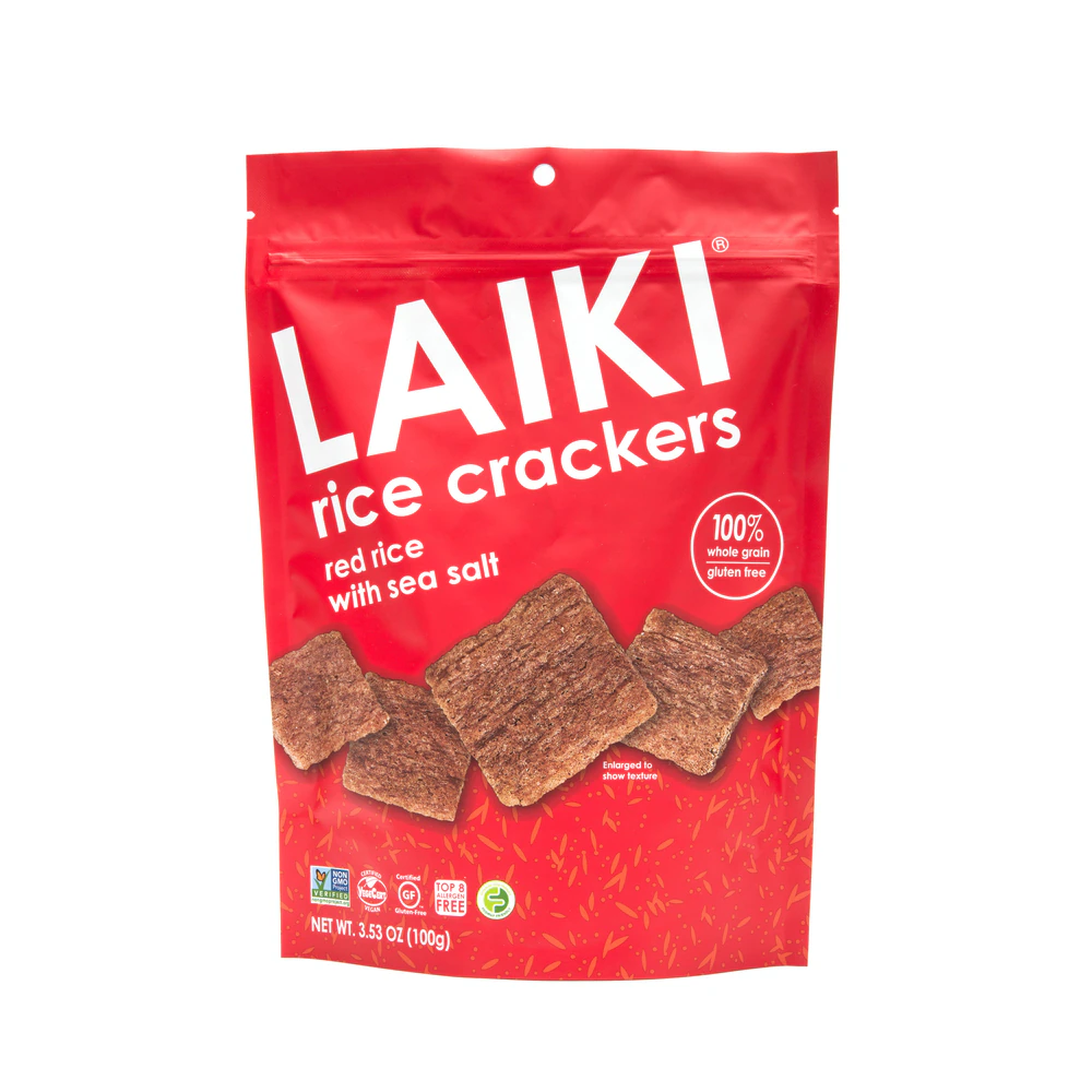 Laiki Rice Crackers Red Rice -- 3.53 oz