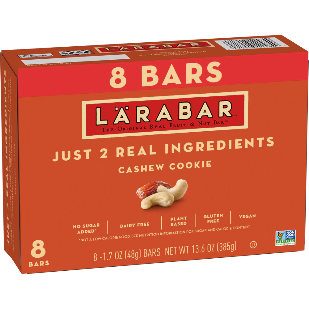 Larabar Gluten Free Fruit & Nut Bar Cashew Cookie -- 8 Bars
