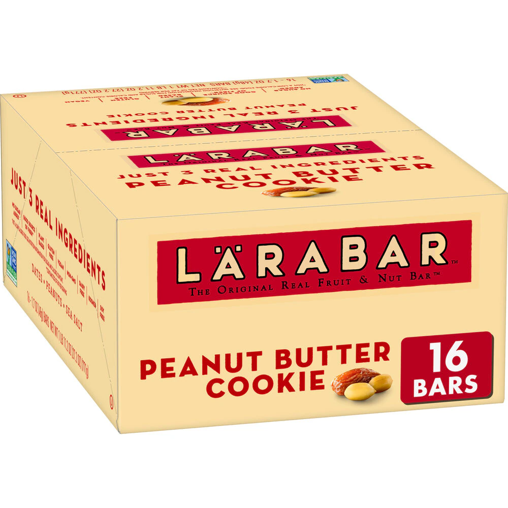 Larabar Gluten Free Fruit & Nut Bar Peanut Butter Cookie -- 16 Bars