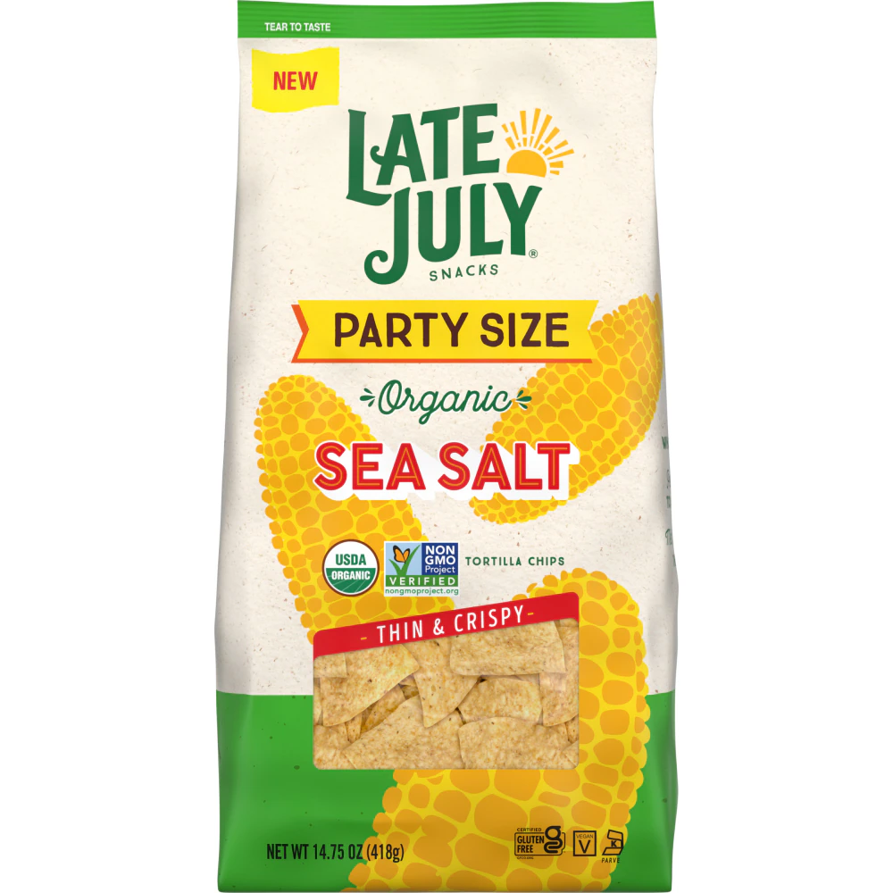 Late July Tortilla Chips Organic Sea Salt -- 14.75 oz