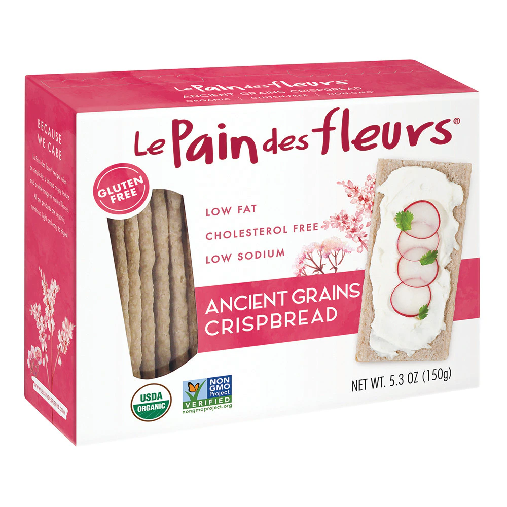 Le Pain des fleurs Organic Crispbread Gluten Free Ancient Grains -- 5.3 oz
