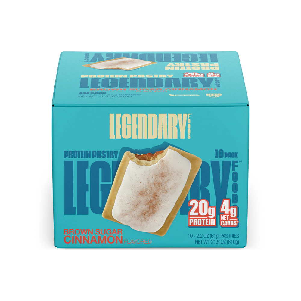Legendary Foods Cake Style Tasty Pastry Brown Sugar Cinnamon -- 2.2 oz Each / Pack of 10