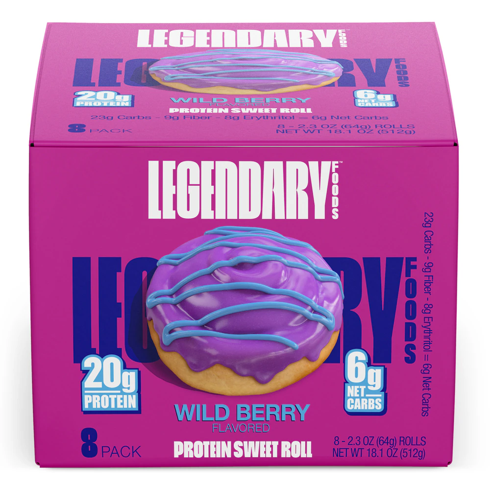 Legendary Foods Protein Sweet Roll Wildberry -- 8 Pack