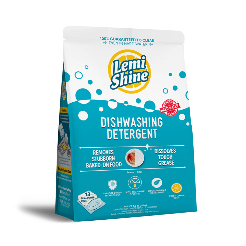 Lemi Shine Auto Dish Detergent Dual Power Pacs Lemon -- 13 Pacs