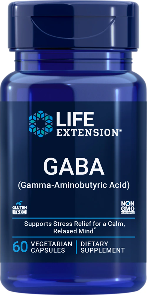 Life Extension GABA -- 60 Vegetarian Capsules