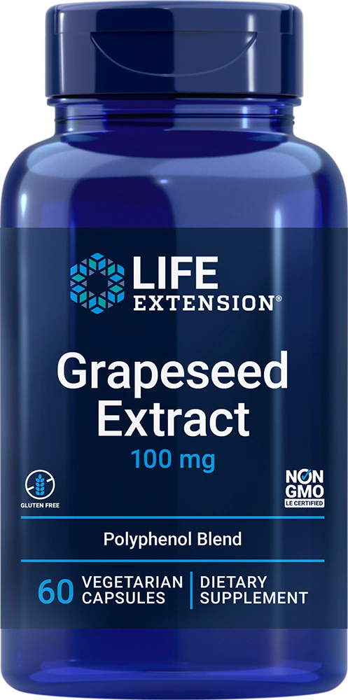 Life Extension Grapeseed Extract -- 100 mg - 60 Vegetarian Capsules