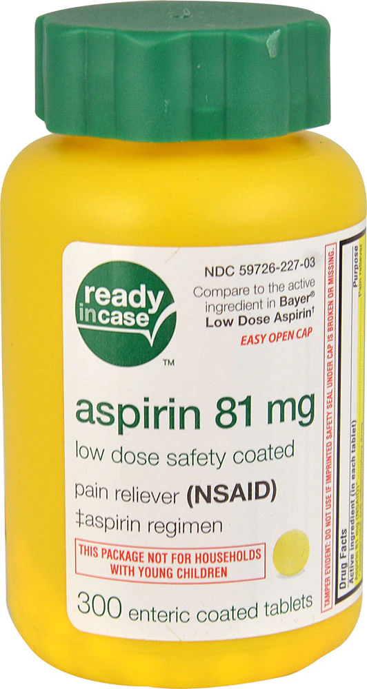 Life Extension Low Dose Aspirin -- 81 mg - 300 Enteric Coated Tabs