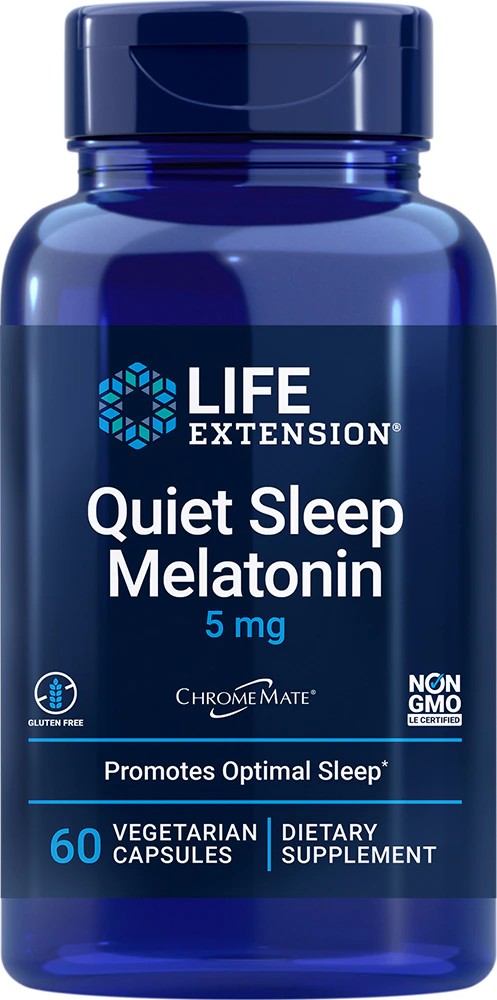Life Extension Quiet Sleep Melatonin -- 5 mg - 60 Vegetarian Capsules
