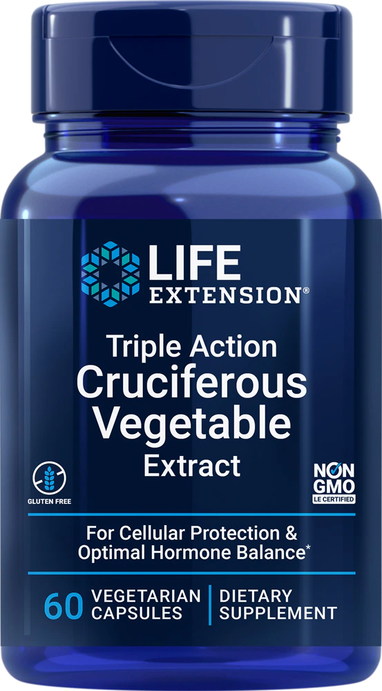 Life Extension Triple Action Cruciferous Vegetable Extract -- 60 Vegetarian Capsules