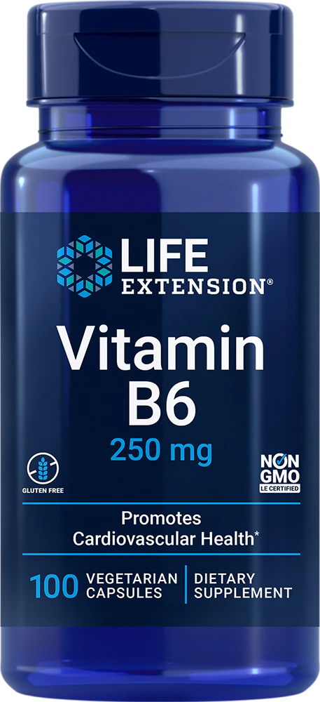 Life Extension Vitamin B6 -- 250 mg - 100 Vegetarian Capsules