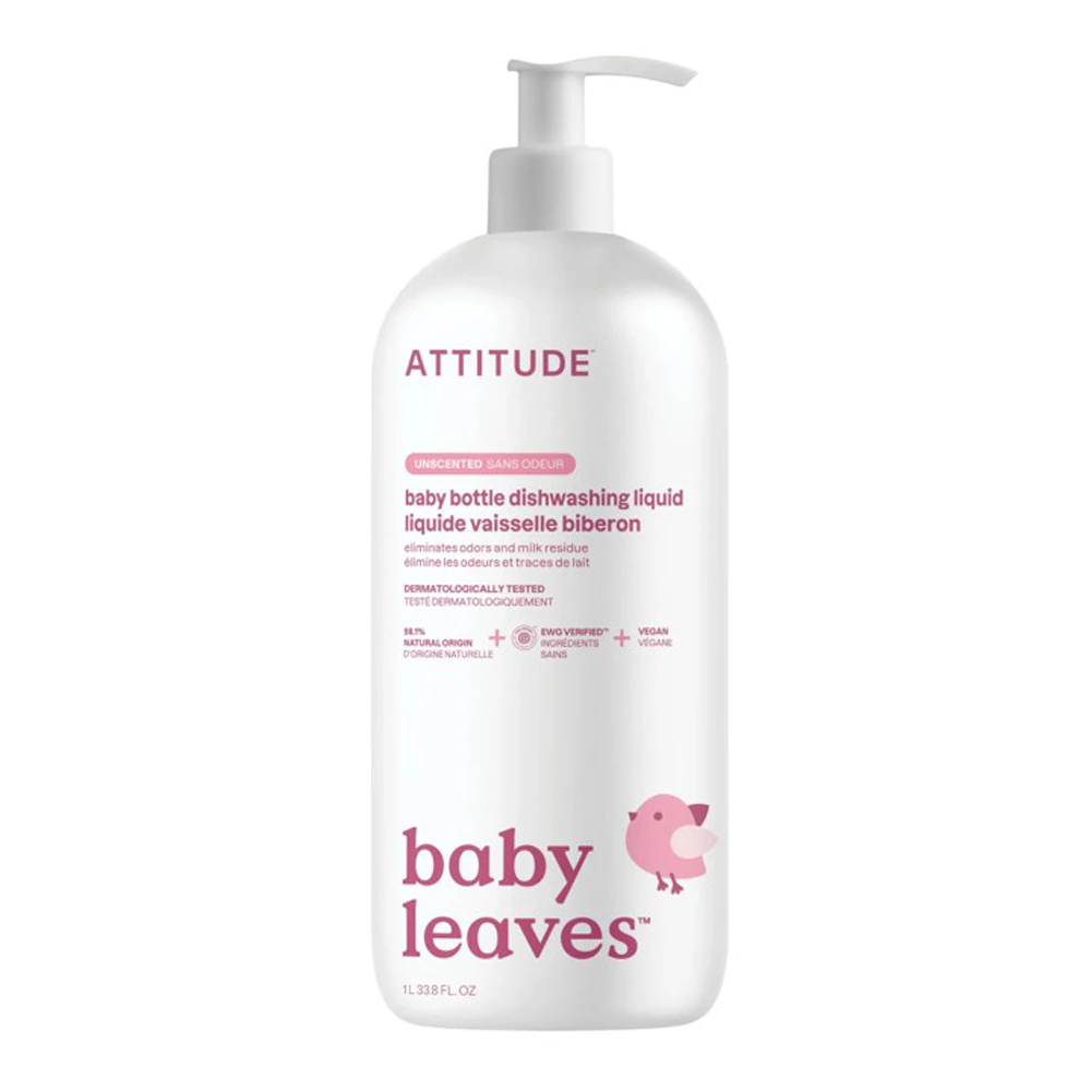 Attitude Baby Bottle & Dishwashing Liquid Unscented -- 33.8 fl oz