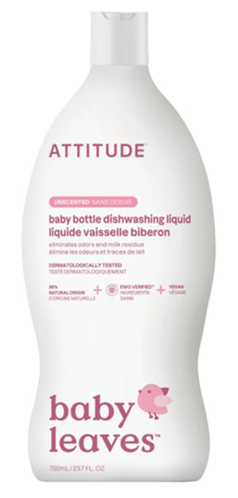 Attitude Baby Leaves Baby Bottle Dishwashing Liquid Unscented -- 23.7 fl oz