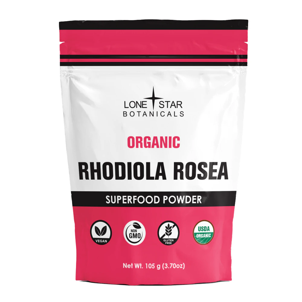 Lone Star Botanicals Organic Rhodiola Rosea Mushroom Extract Powder -- 3.7 oz