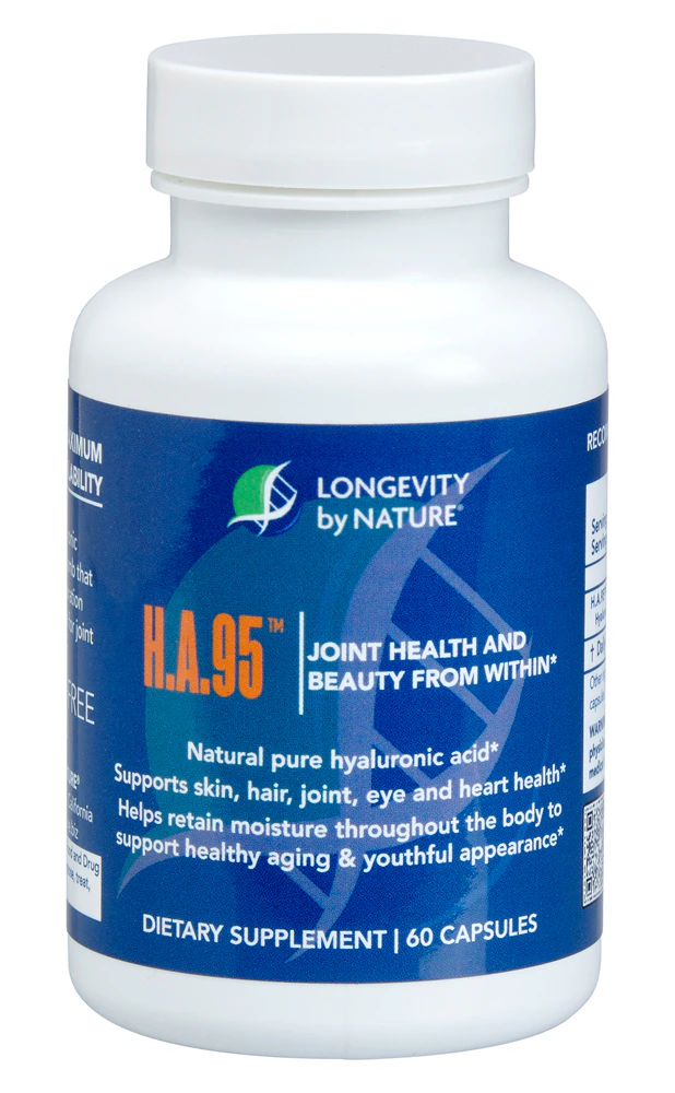 Longevity By Nature HA 95 Hyaluronic Acid -- 60 Capsules