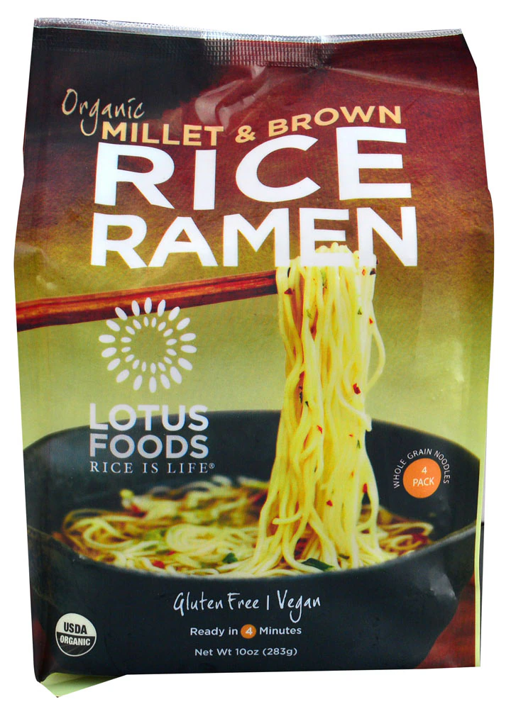 Lotus Foods Organic Rice Ramen Noodles Millet & Brown -- 10 oz