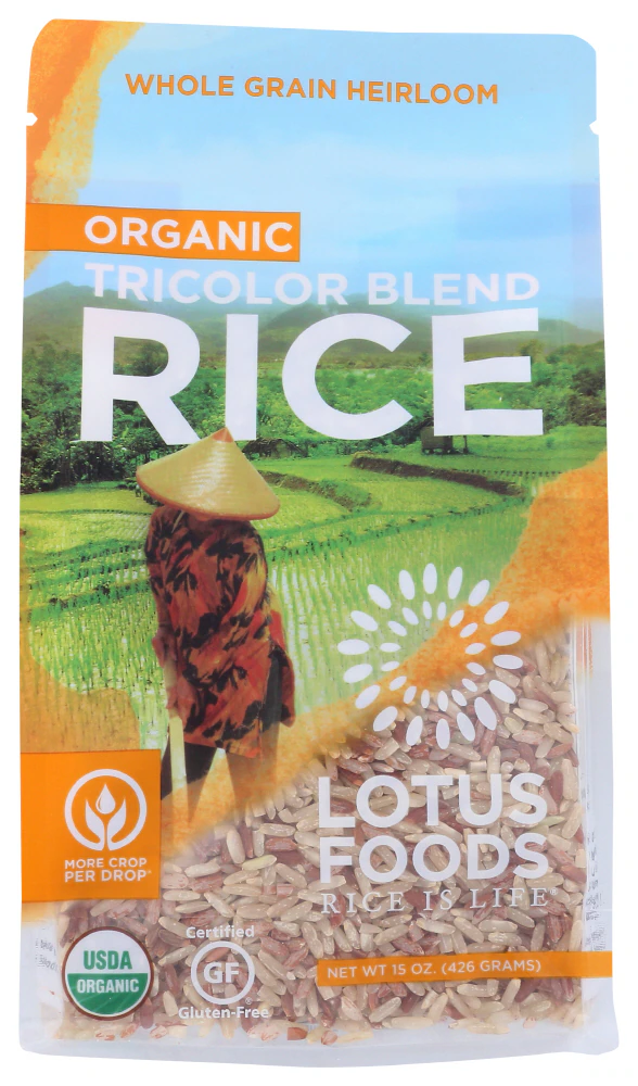 Lotus Foods Organic Tricolor Blend Rice -- 15 oz