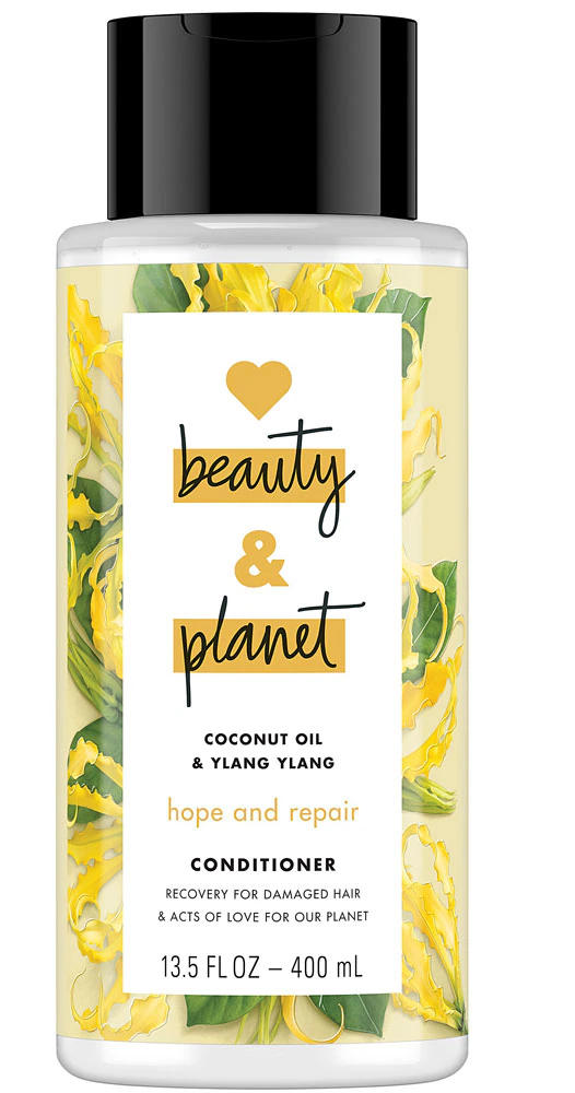 Love Beauty and Planet Silicone-Free Coconut Oil & Ylang Ylang Vegan Conditioner for Split Ends -- 13.5 fl oz