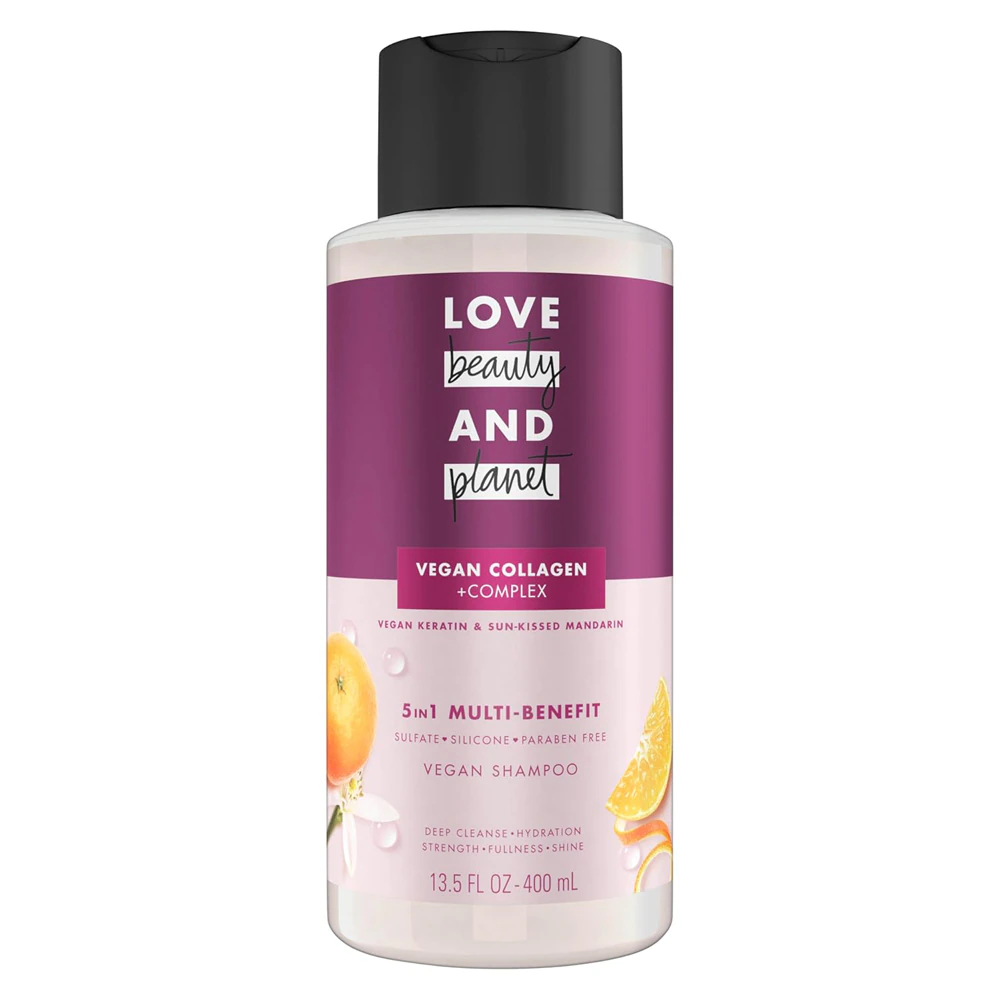 Love Beauty and Planet Silicone-Free Nourishing Sun-Kissed Mandarin 5-in-1 Vegan Shampoo with Biotin -- 13.5 fl oz