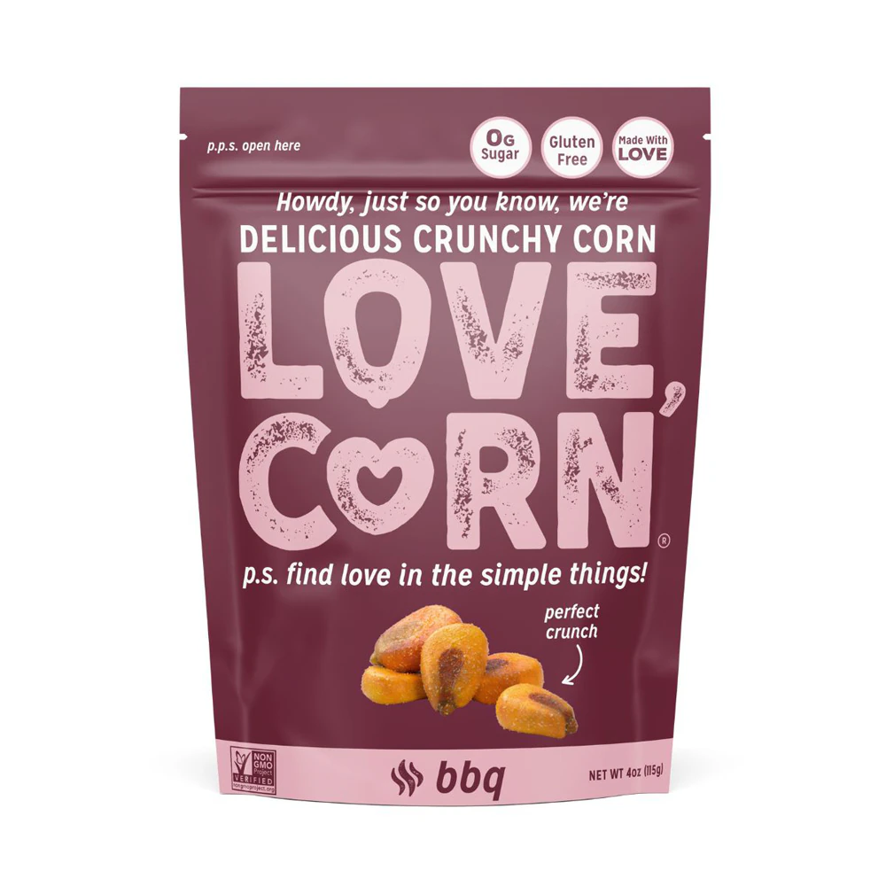 Love Corn Crunchy Corn Smoked BBQ -- 4 oz