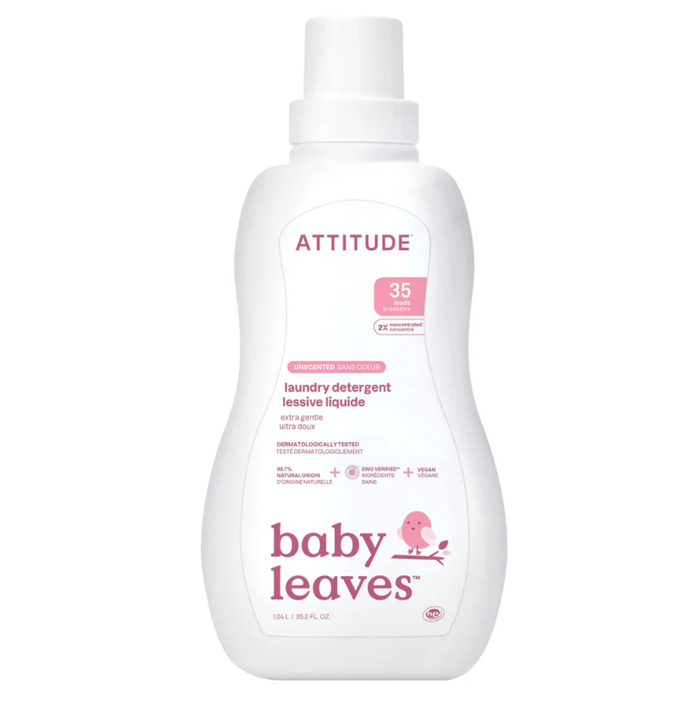 Attitude Baby Leaves Laundry Detergent 35 Loads Unscented -- 35.2 fl oz